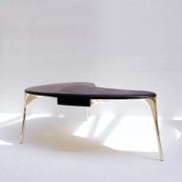 <a href=https://www.galeriegosserez.com/gosserez/artistes/loellmann-valentin.html>Valentin Loellmann </a> - Brass - curved desk